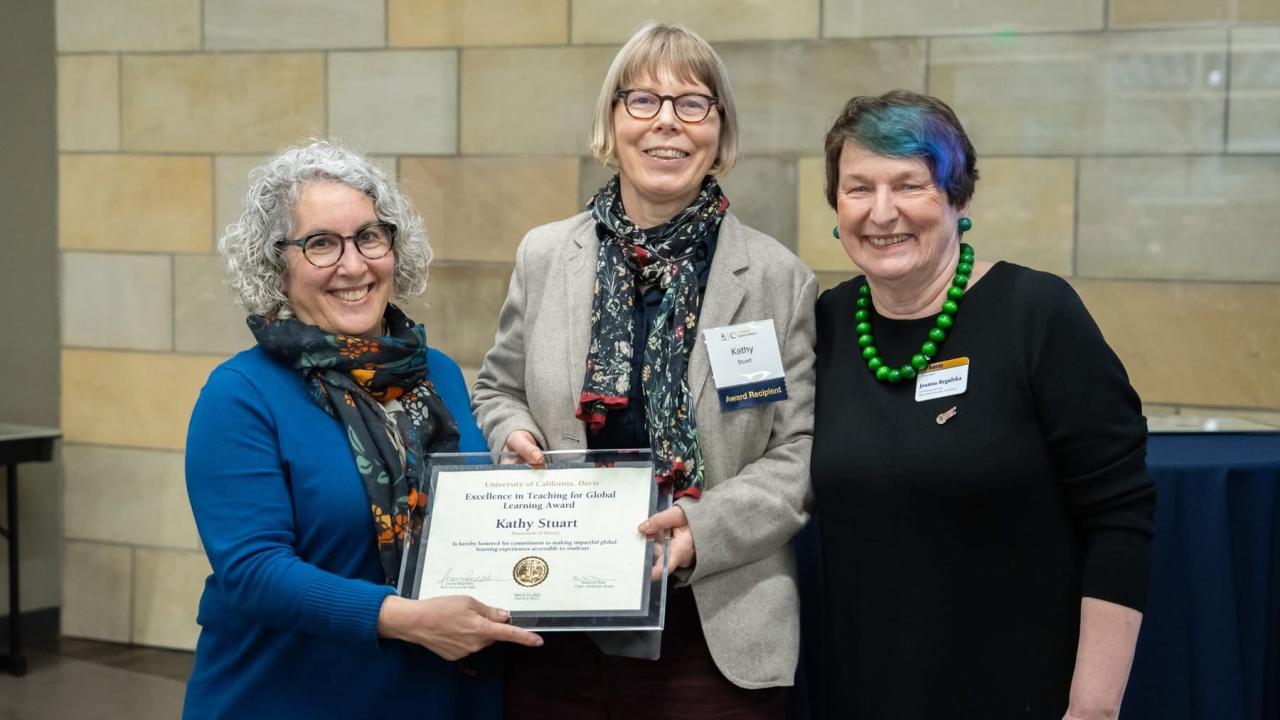 Professor Kathy Stuart Accepting the Award