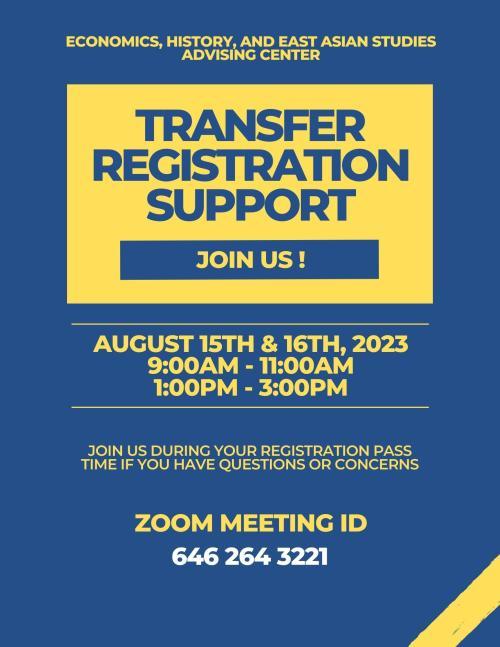 Transfer Registration Support 2023